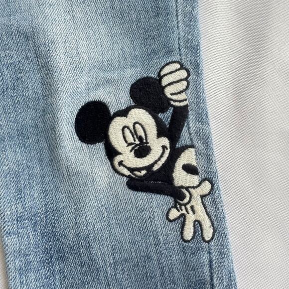 Disney Gap Girls 2T Jean Leggings Mickey Minnie Mouse Embroidered Stretch Denim - Picture 3 of 7